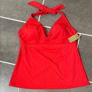 Title Nine Set It and Forget It Halter Tankini Top size XL